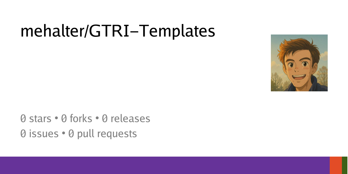 mehalter/GTRI-Templates - Forgejo: Beyond coding. We Forge.